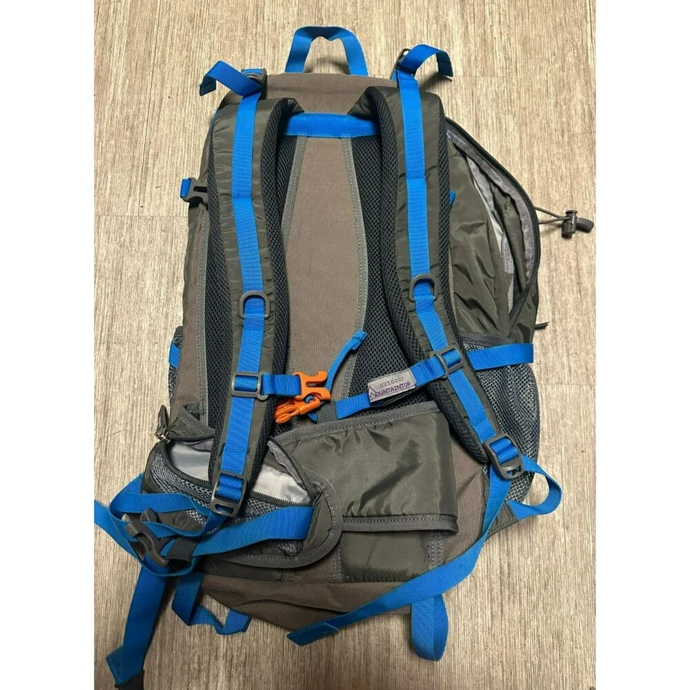 MountainTop Adventure 35+5 L Backpack Hiking Camping Grey light Blue